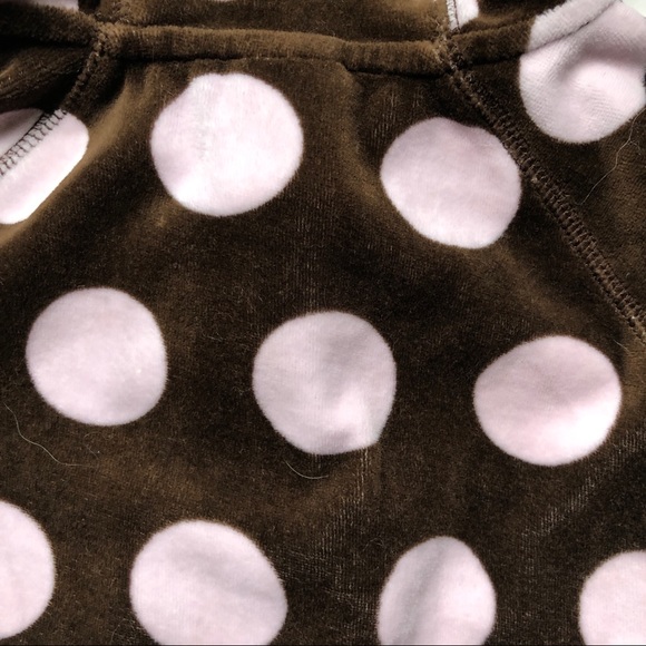 Gymboree Brown Polka Dot Zip-Front Hoody - Girls 5 - Picture 3 of 6